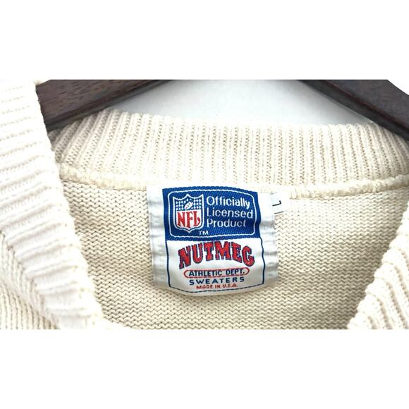 Vintage San Francisco 49ers Nutmeg Mills Sweater L – USA Made Knit - Picture 3 of 12